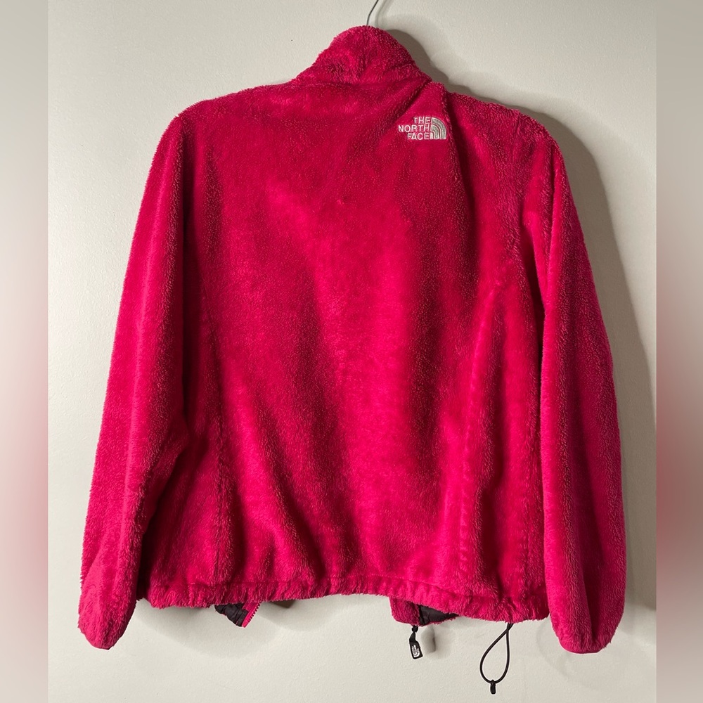 Fuzzy dark pink North Face jacket - Picture 2 of 2